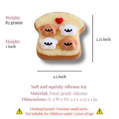 Animal Friends Toast Taba Squishy