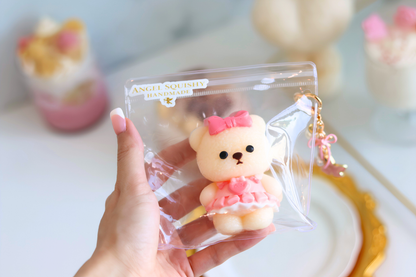 Squishy Taba Ourson Rose Bonbon