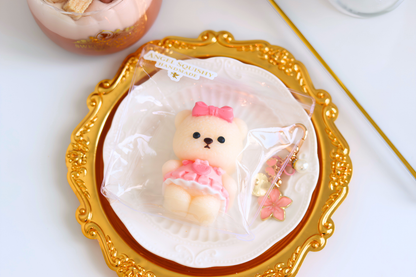 Squishy Taba Ourson Rose Bonbon