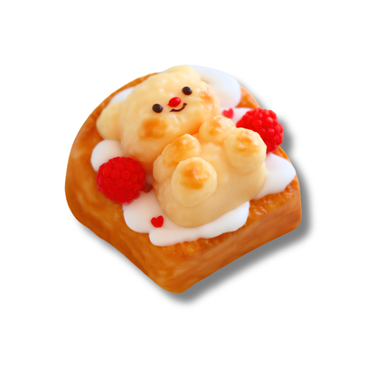 Honey Bear Raspberry Toast Taba Squishy