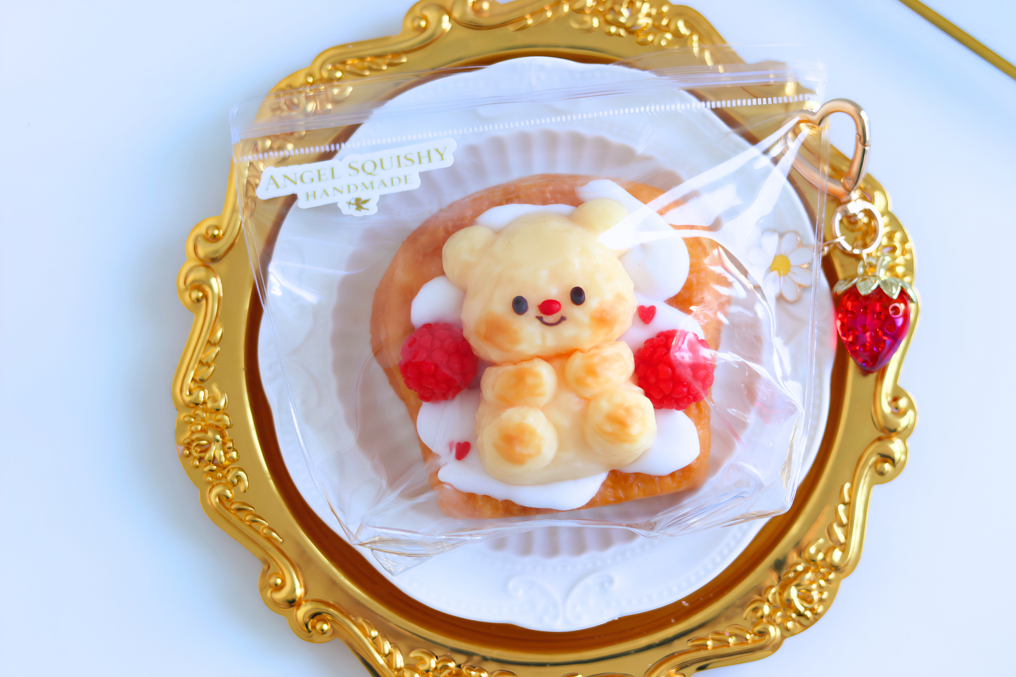 Honey Bear Raspberry Toast Taba Squishy