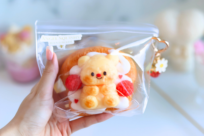Honey Bear Raspberry Toast Taba Squishy