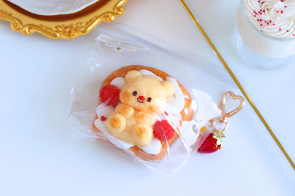 Honey Bear Raspberry Toast Taba Squishy