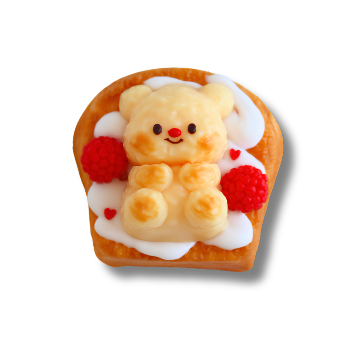 Honey Bear Raspberry Toast Taba Squishy