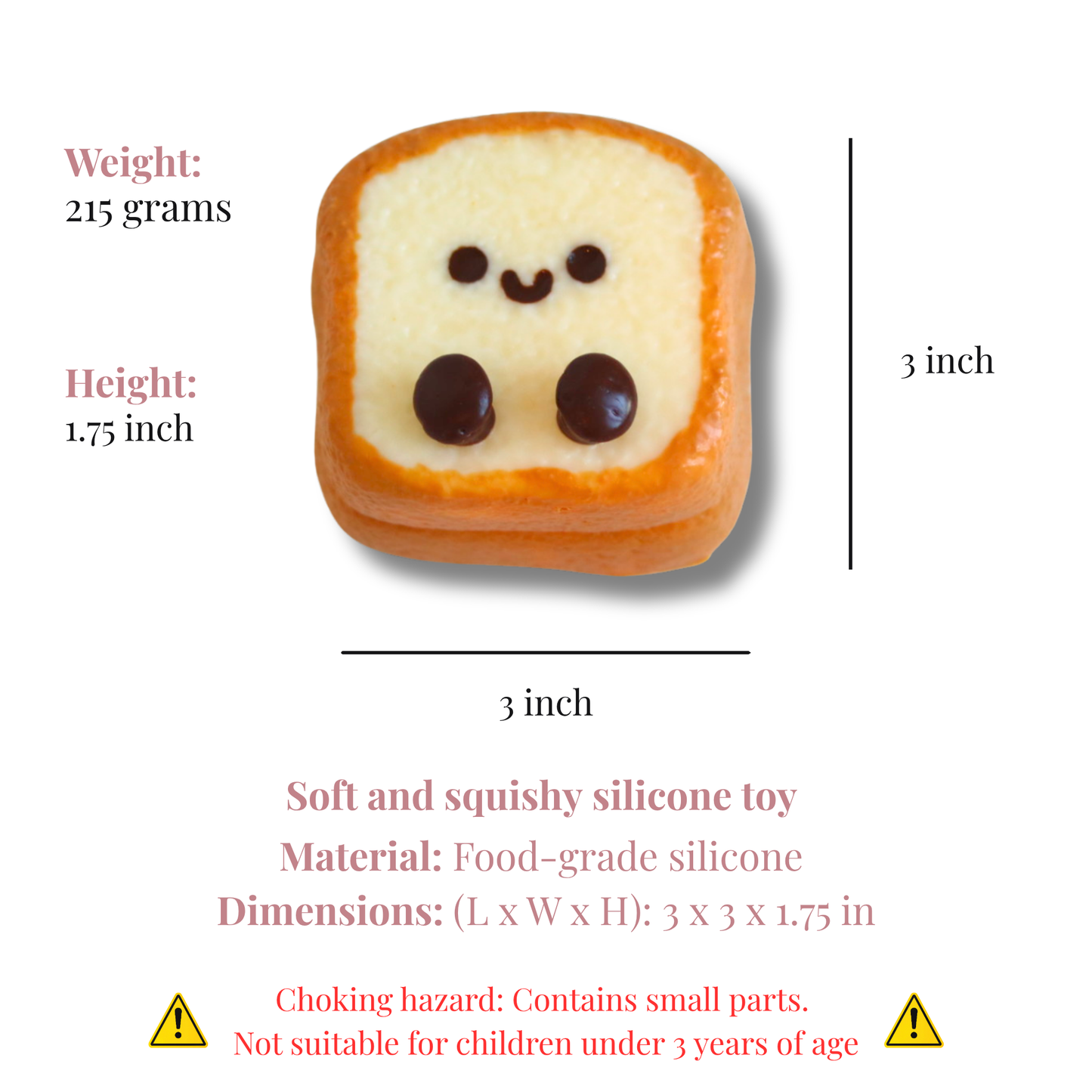 Large Toast Taba Squishy