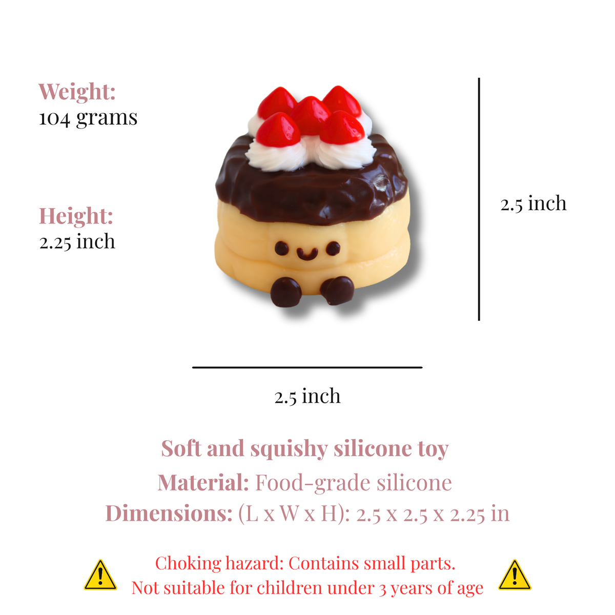 Mini Chocolate Strawberry Cake Taba Squishy