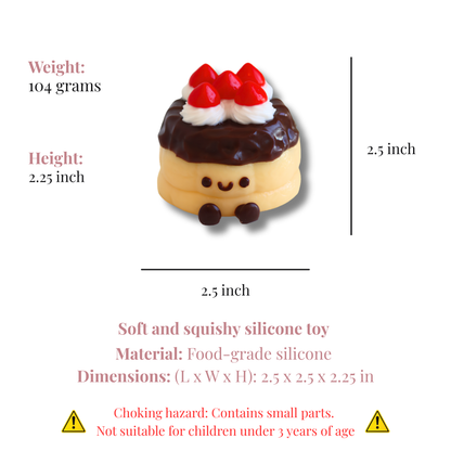 Mini Chocolate Strawberry Cake Taba Squishy
