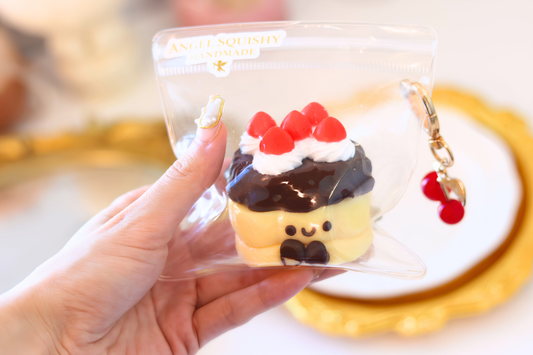 Mini Chocolate Strawberry Cake Taba Squishy