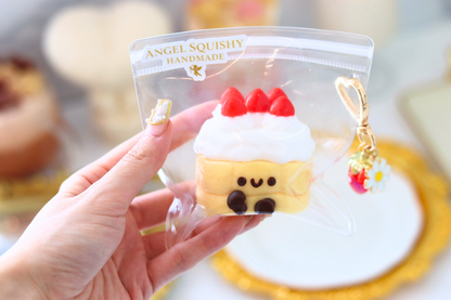 Mini Vanilla Strawberry Cake Taba Squishy