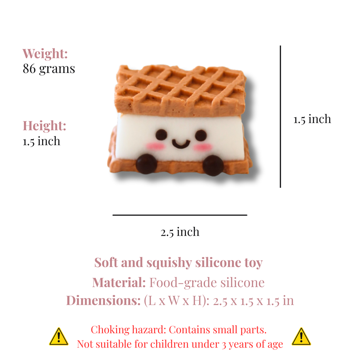 Waffle Sandwich Taba Squishy