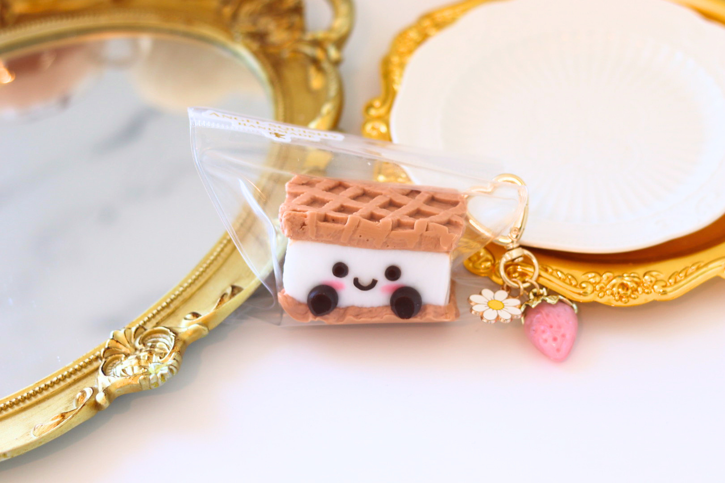 Waffle Sandwich Taba Squishy