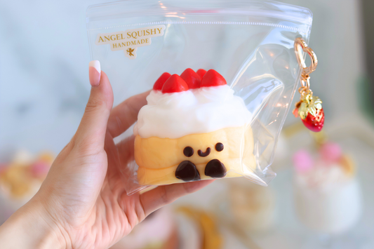 Vanilla Strawberry Cake Taba Squishy