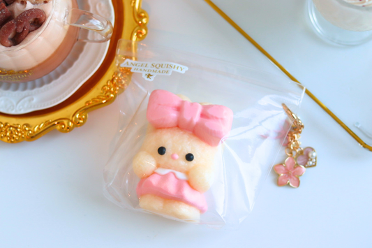 Pink Bow Bunny Taba Squishy