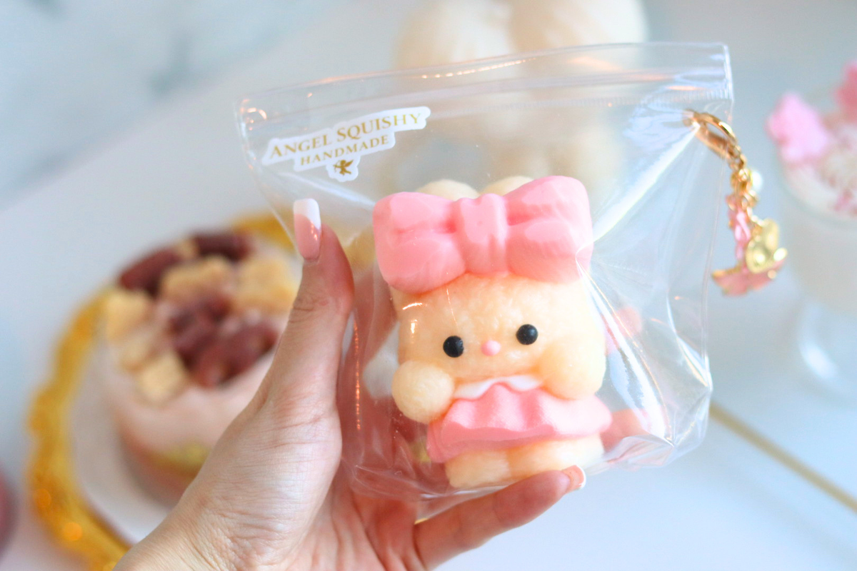 Pink Bow Bunny Taba Squishy