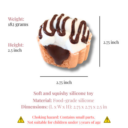 Chocolate Marshmallow Cupcake Taba Squishy