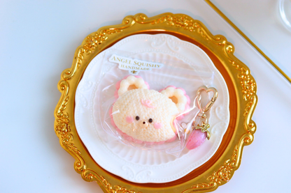 Cozy Cream Knitted Bear Taba Squishy