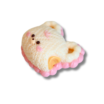 Cozy Cream Knitted Bear Taba Squishy