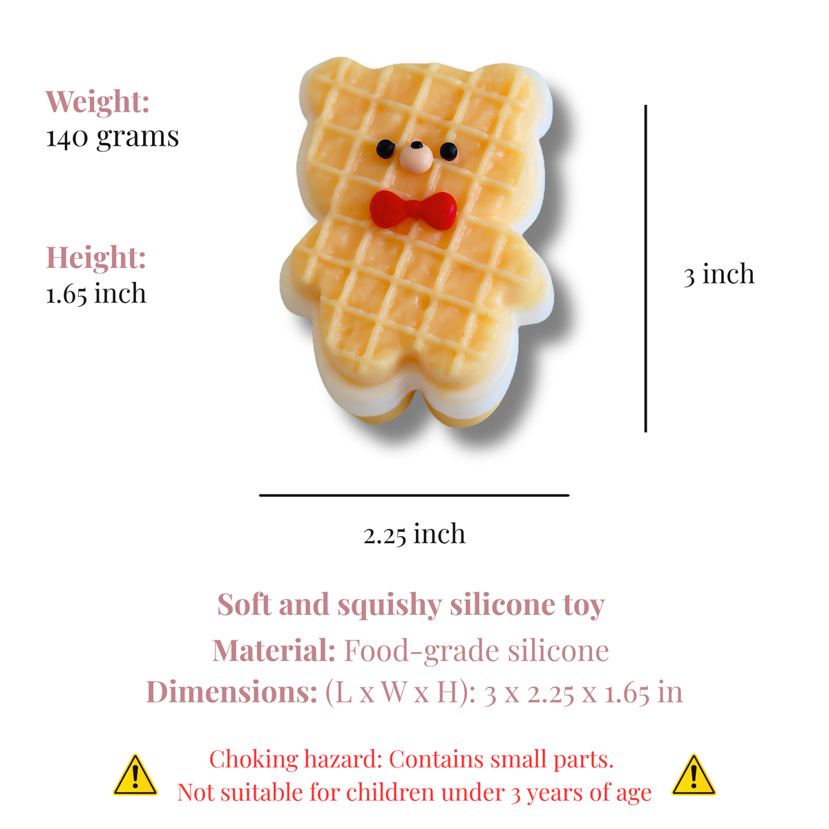 Sweet Waffle Bear Taba Squishy