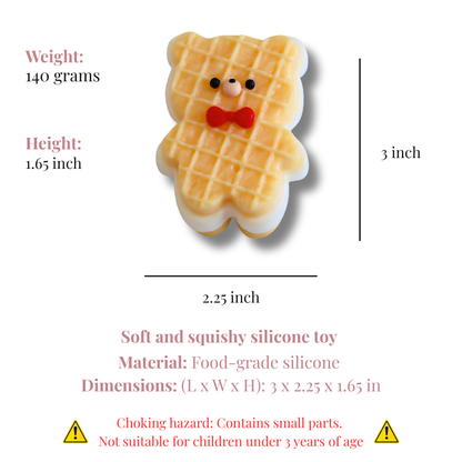 Sweet Waffle Bear Taba Squishy