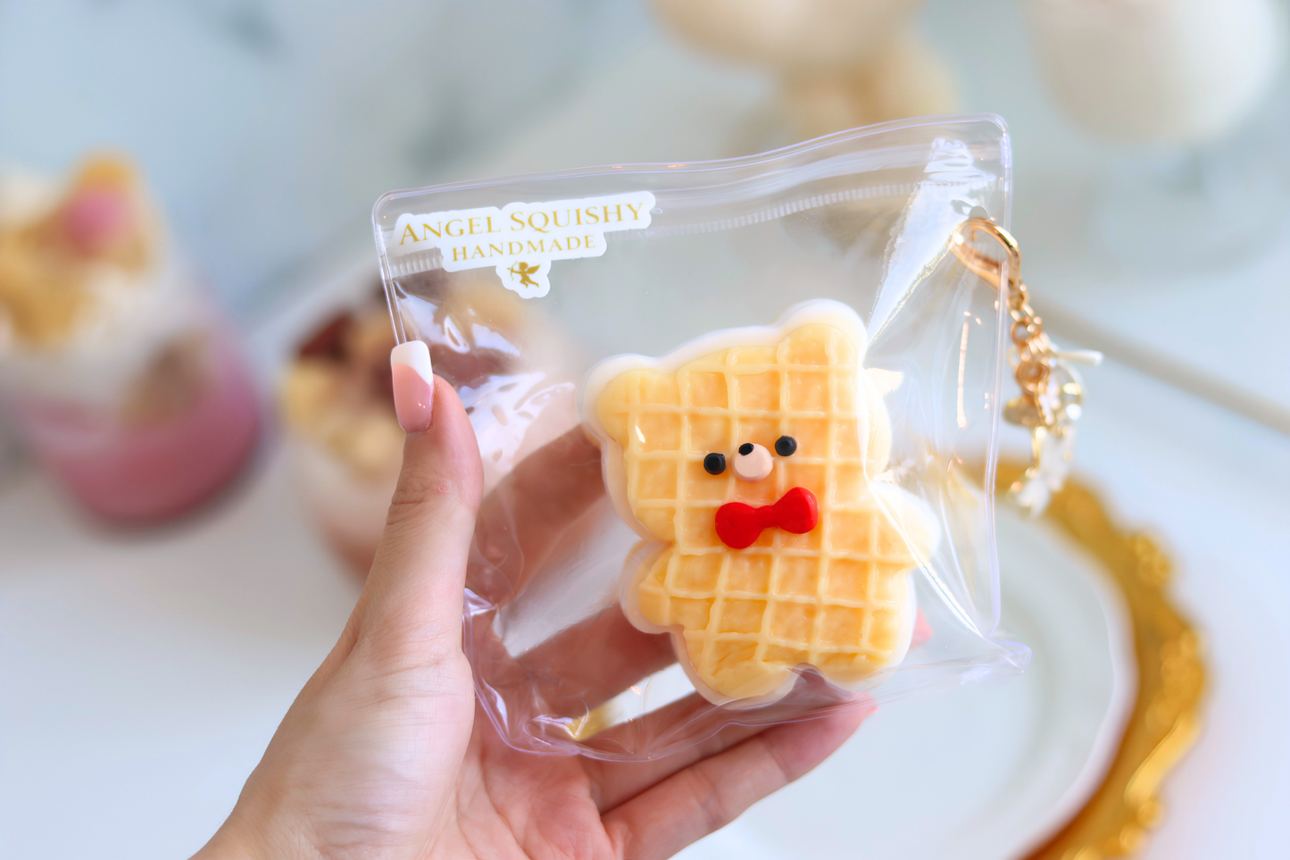 Sweet Waffle Bear Taba Squishy