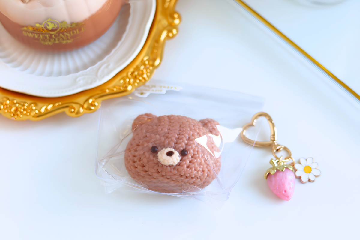 Knitted Brown Bear Taba Squishy