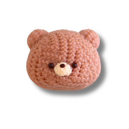 Knitted Brown Bear Taba Squishy