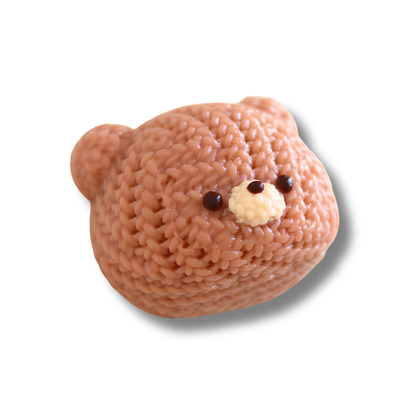 Knitted Brown Bear Taba Squishy